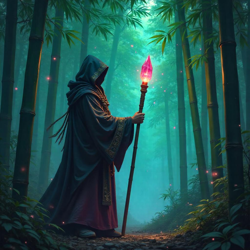 Shaman in a Bamboo Grove: Digital Ritual in Glow