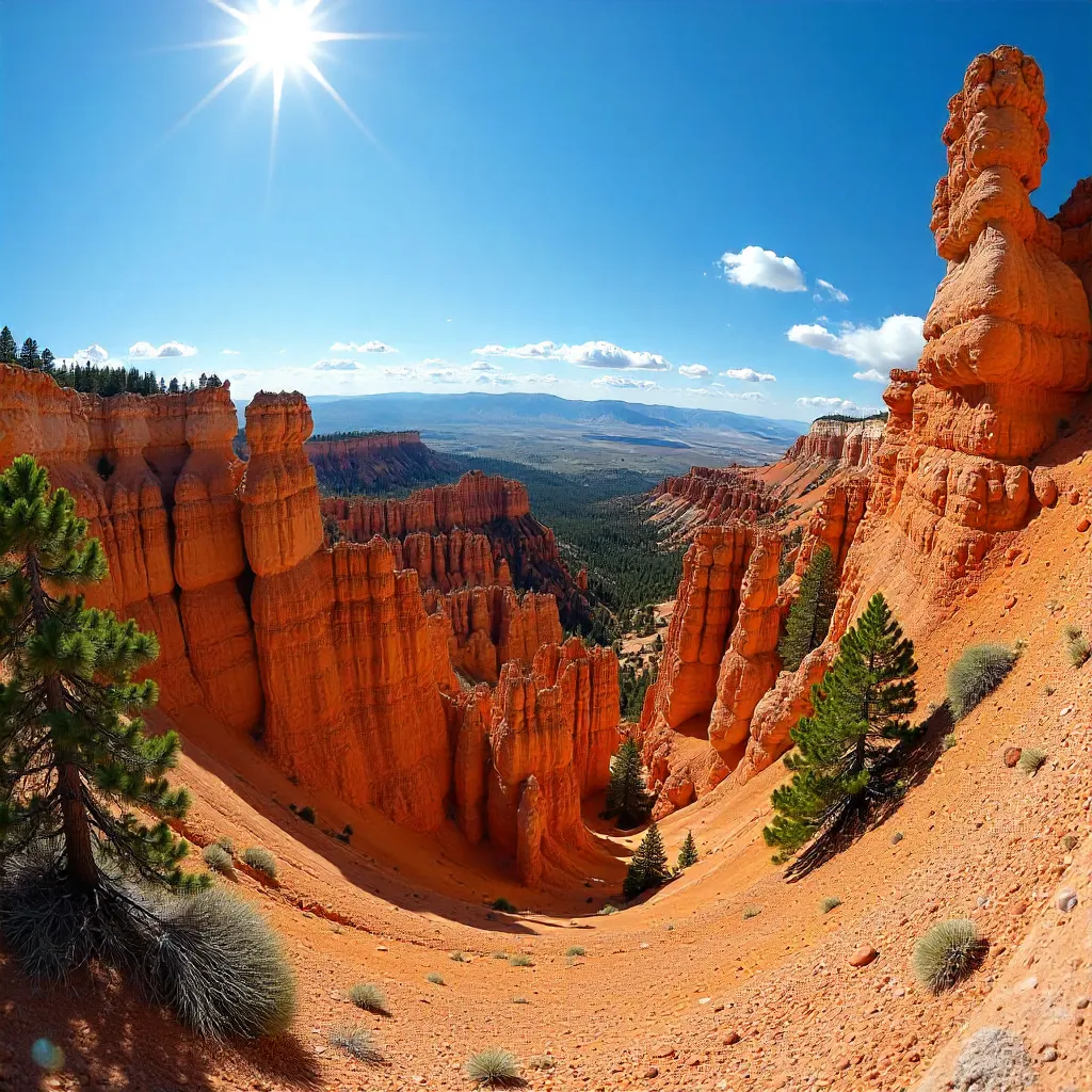 Daylight-Bathed Bryce Canyon Hoodoos in Vivid Color