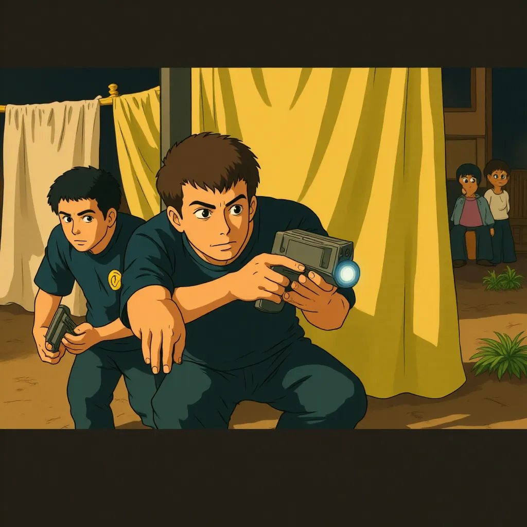 Jake Gyllenhaal and Michael Peña in End of Watch (2012) - Anime style
