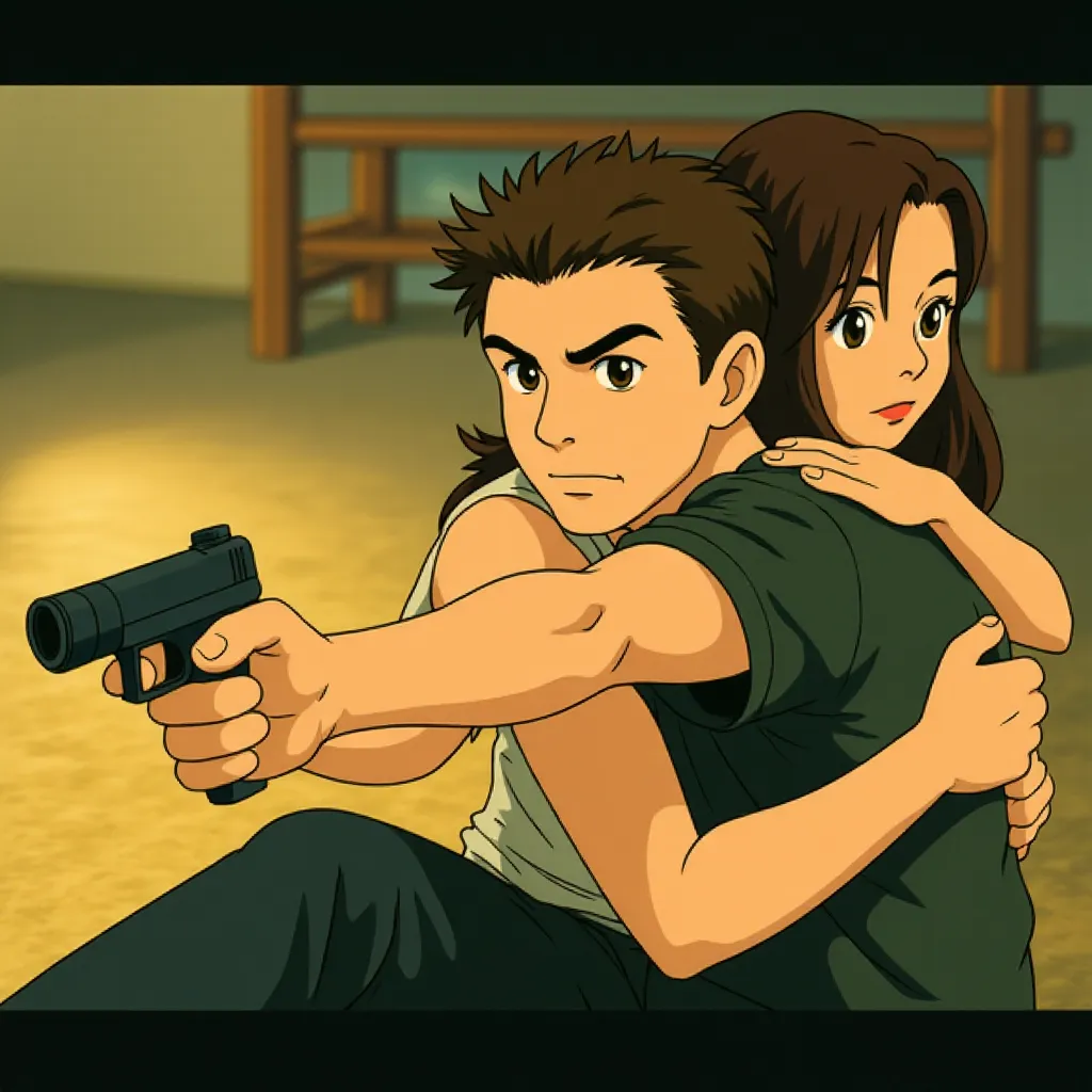 Tom Cruise and Michelle Monaghan in Mission: Impossible III (2006) - Anime style