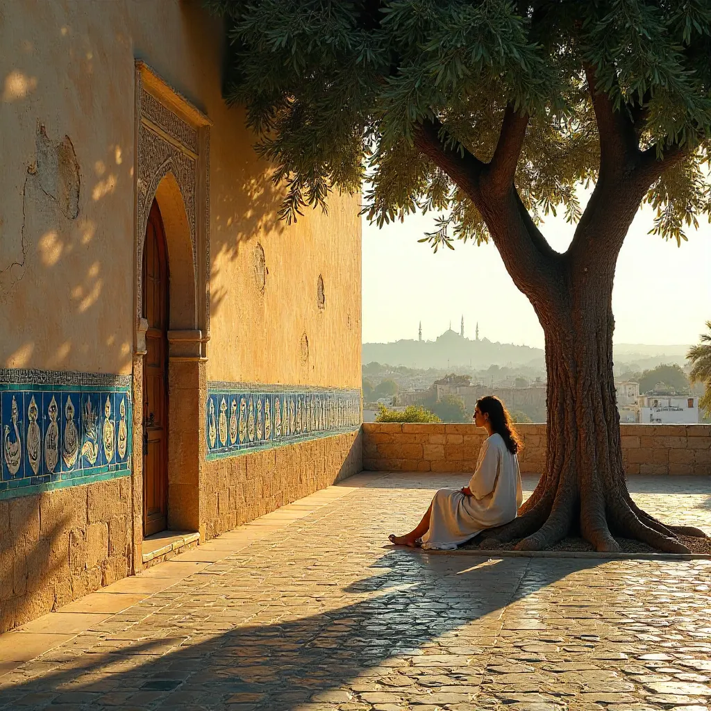 Solitary Figure Under Rabat's Ancient Wall