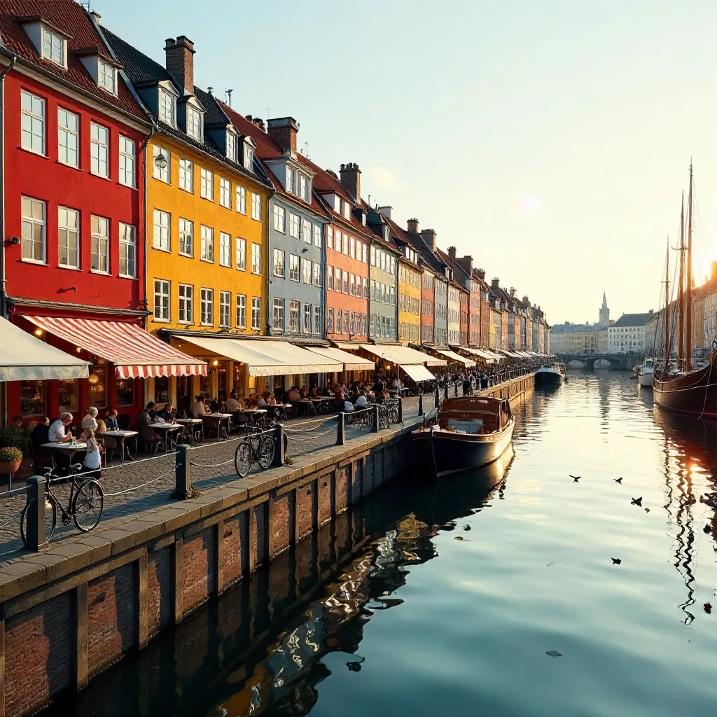 Nyhavn Canal Charm: Colorful Houses and Boats