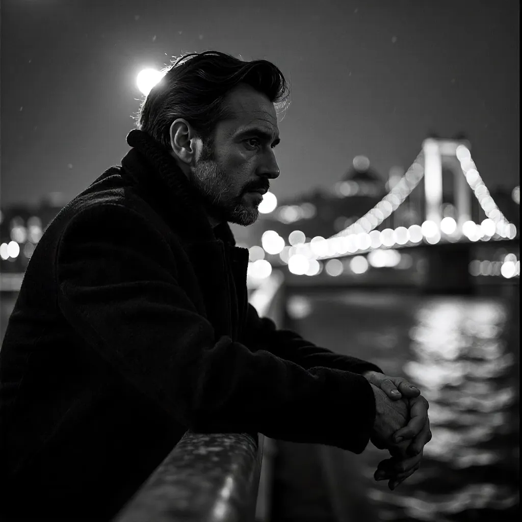 Night Portrait on Istanbul's Galata Bridge