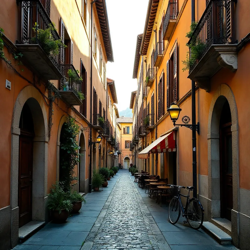 Narrow Trastevere Street with Roman Charm