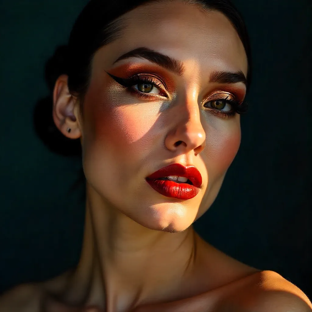 Captivating Warm Artistic Makeup Portrait