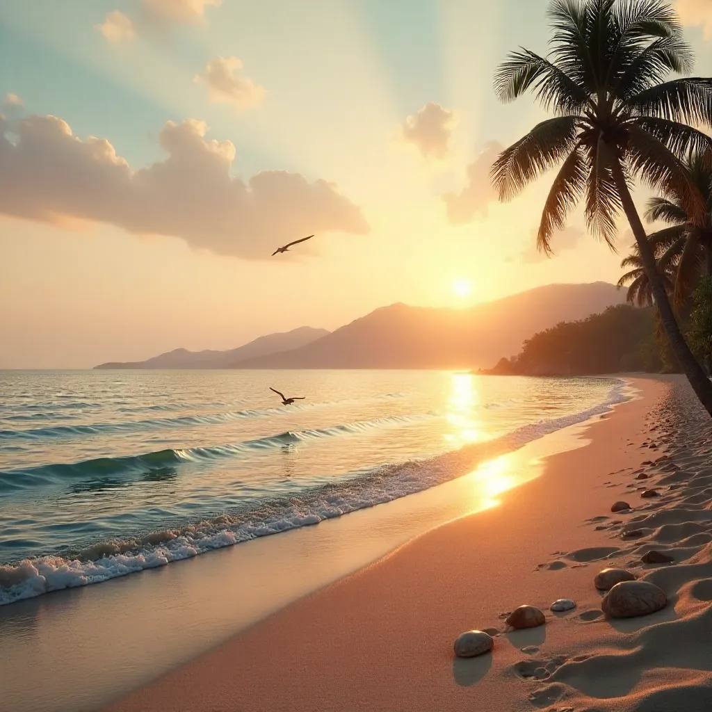 Serene Sunrise Over El Salvador's Mountain Coast