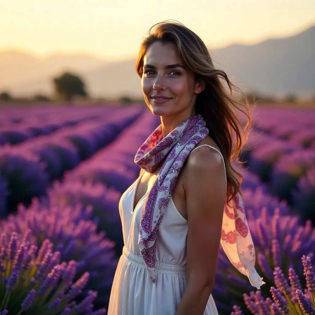 Serene Portrait in a Lavender Field, Türkiye