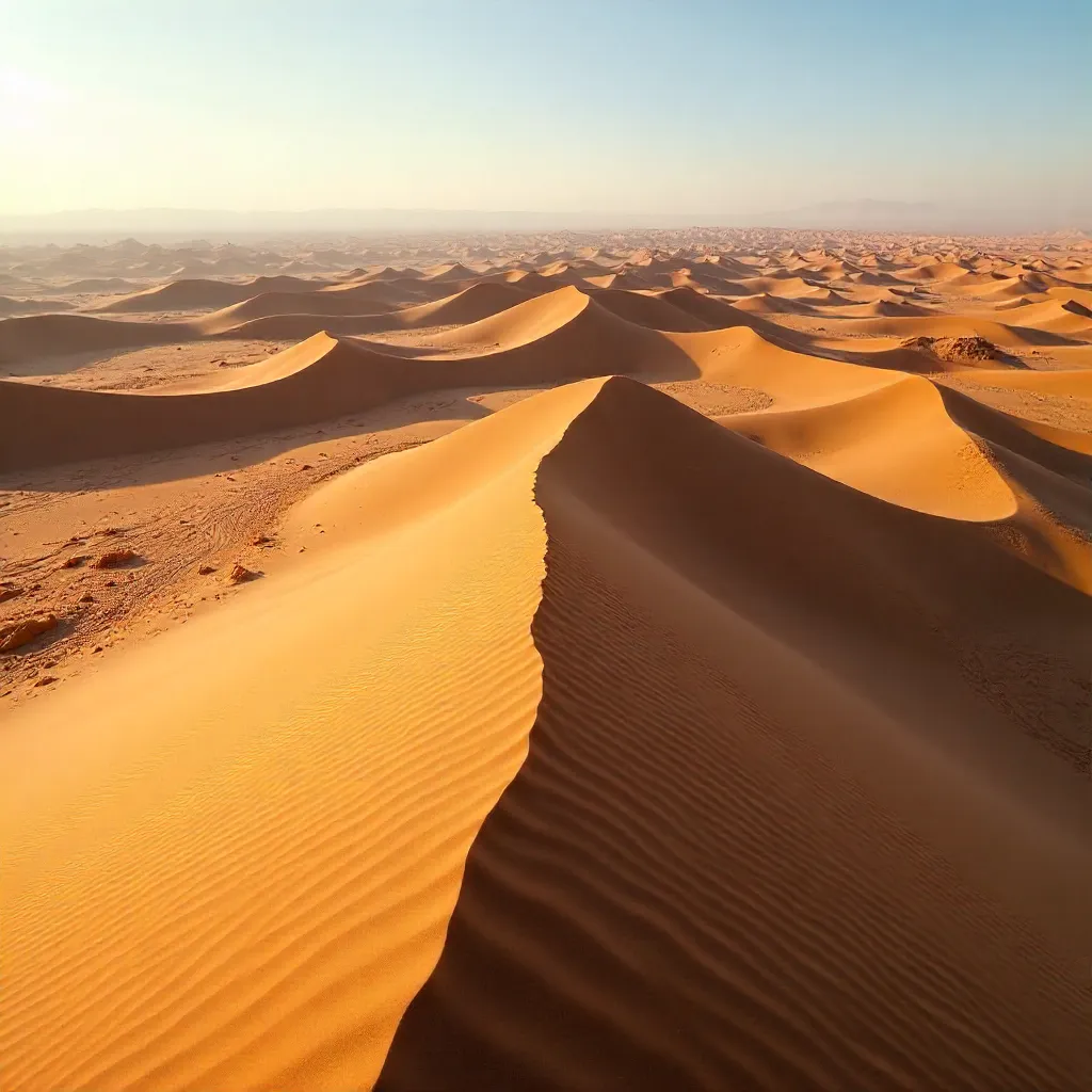 Aerial Textures: Algerian Desert Dunes