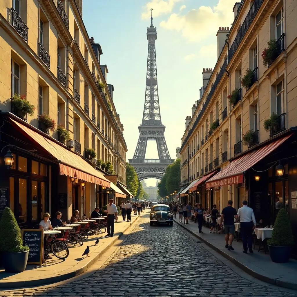 Avenue Général Détrie: Eiffel Tower View, Paris