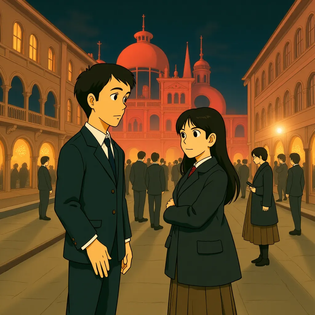 Tom Cruise and Rebecca Ferguson in Mission: Impossible - Dead Reckoning Part One (2023) - Anime style