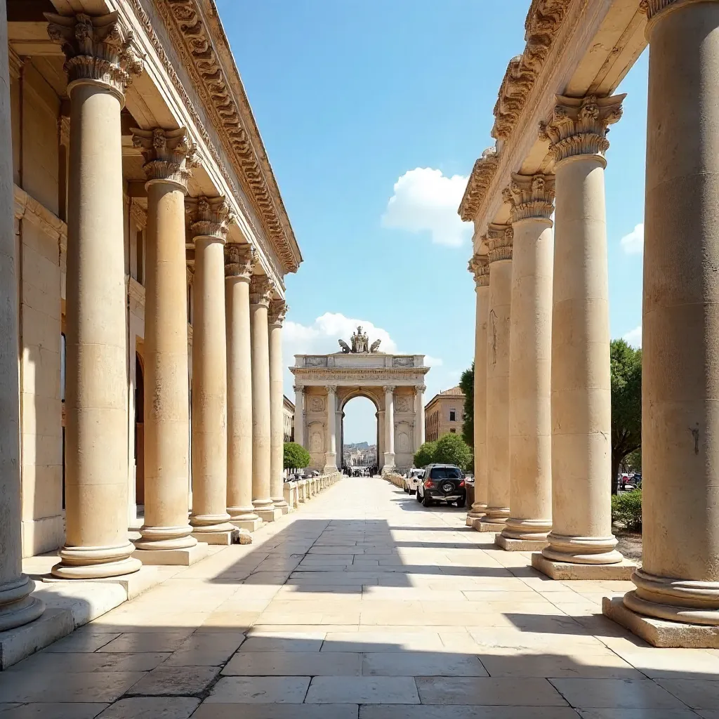 Ancient Rome Colonnade Free Stock Photo
