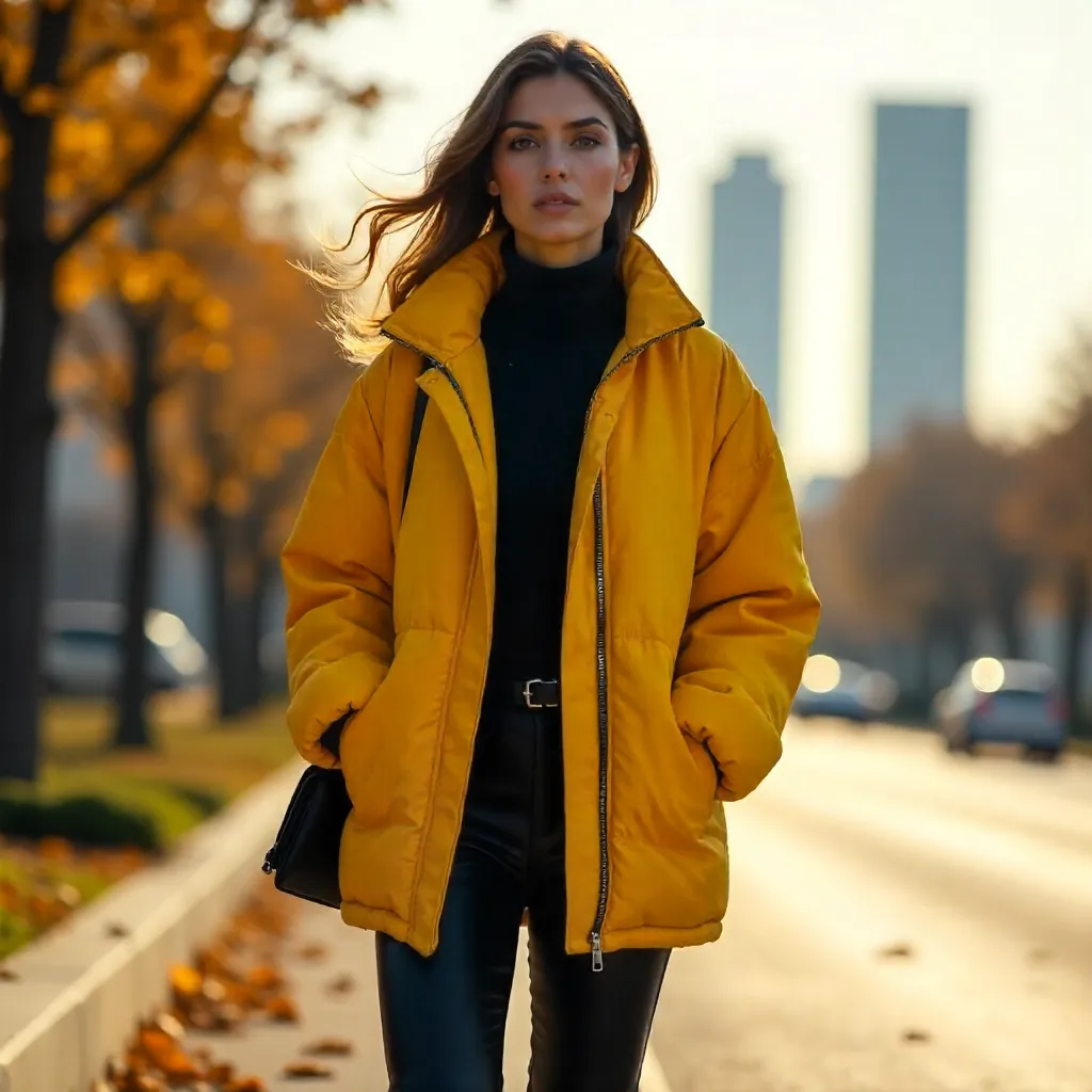 Autumn Chic in Baku: Yellow Jacket Edition