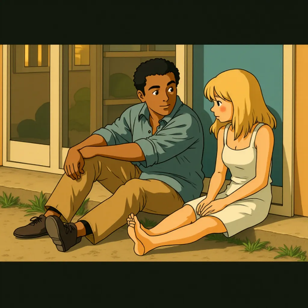 Sandra Bullock and Quinton Aaron in The Blind Side (2009) - Anime style