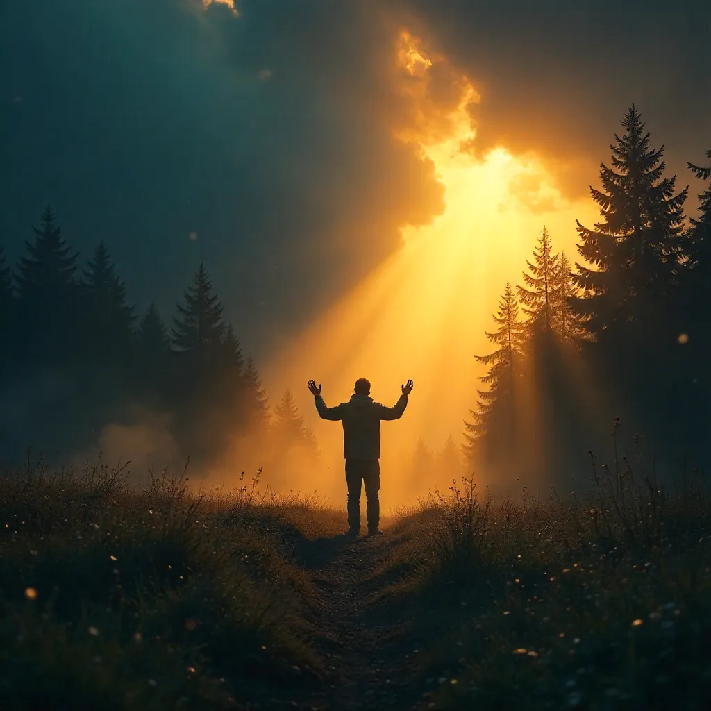 Reach for Light: Silhouette Toward Dawn