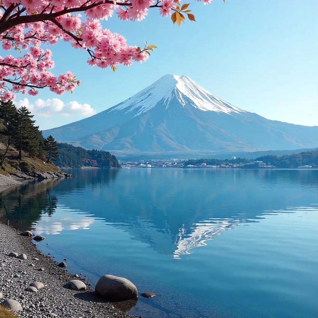 Fuji Reflected in a Tranquil Lake