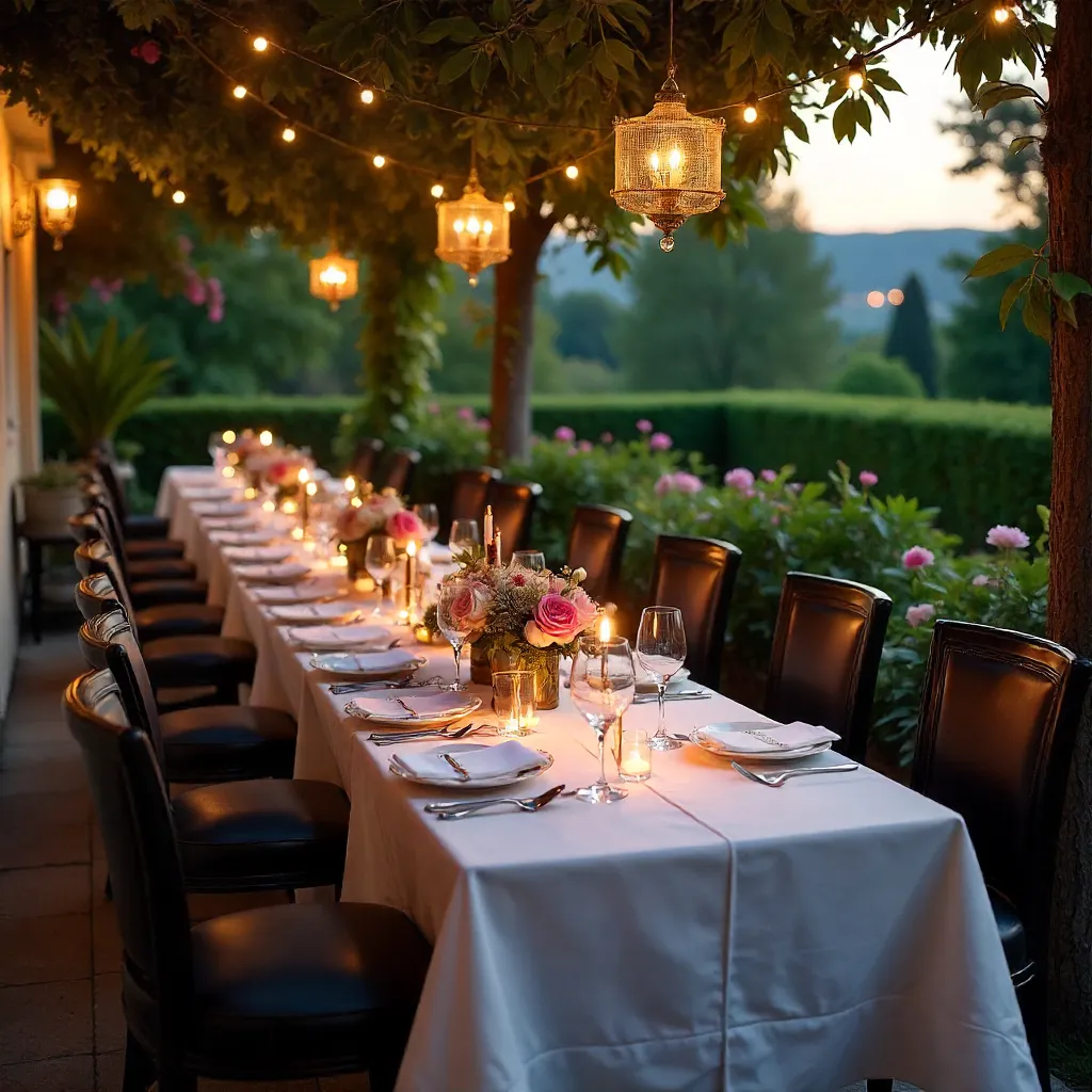 Lux Dining Overlooking Garden in Vonnas, France