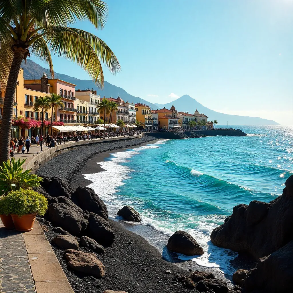 Coastal Color and Architecture of Puerto de la Cruz