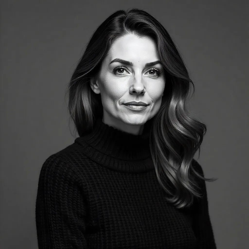 Elegant Monochrome Portrait in Knit Sweater