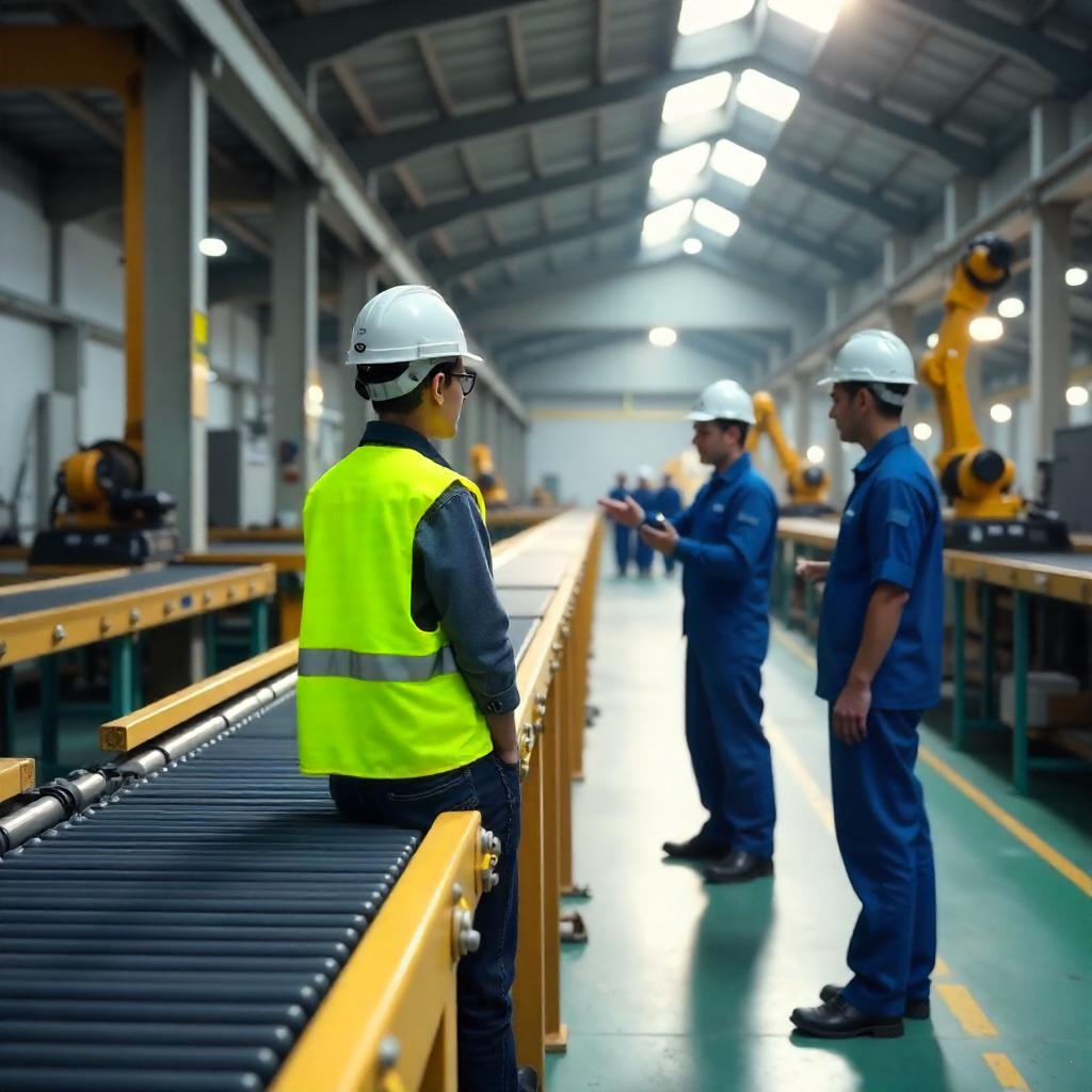 Curious Child on a Safe Factory Tour
