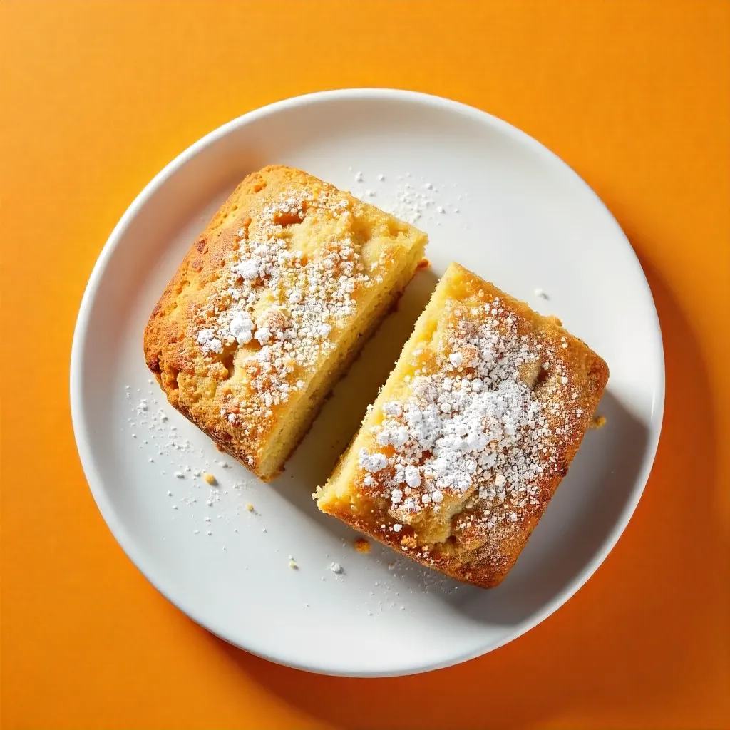 Two Crumb Cakes on White Plates