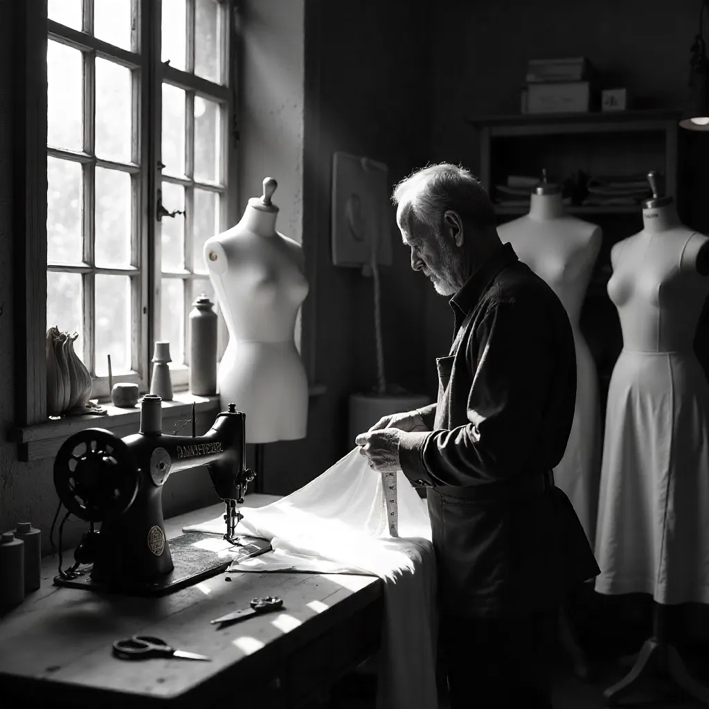 Monochrome Tailor's Atelier with Mannequins