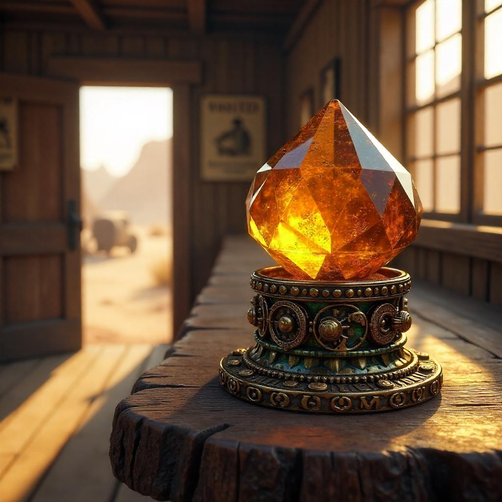 The Philosopher's Stone in a Wild West 3D Render