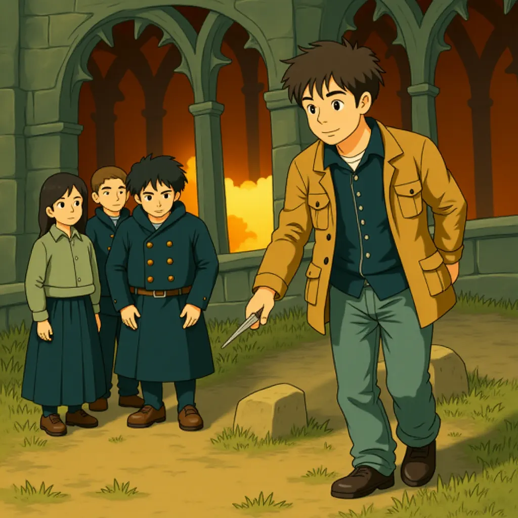 Daniel Radcliffe and Sam Creed in Harry Potter and the Deathly Hallows: Part 2 (2011) - Anime style