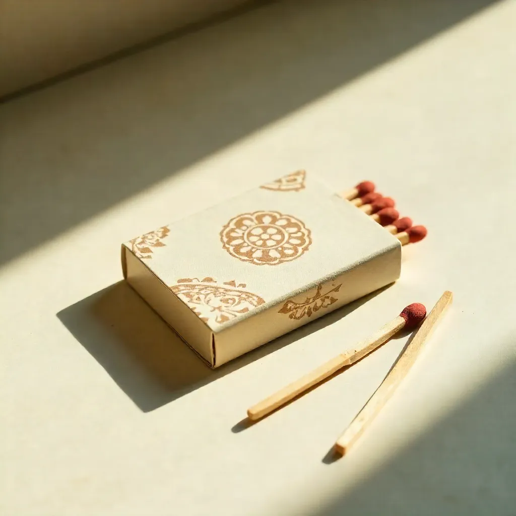 Sunlit Boheme Matchbox on Minimalist Surface