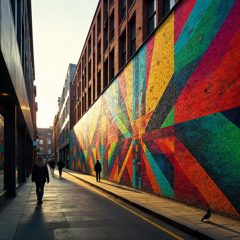Colorful Birmingham Alley Mural: Modern Architecture & Culture