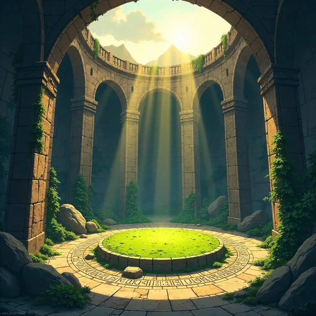 Plateau Inside a Tower: Anime Skyward Interior
