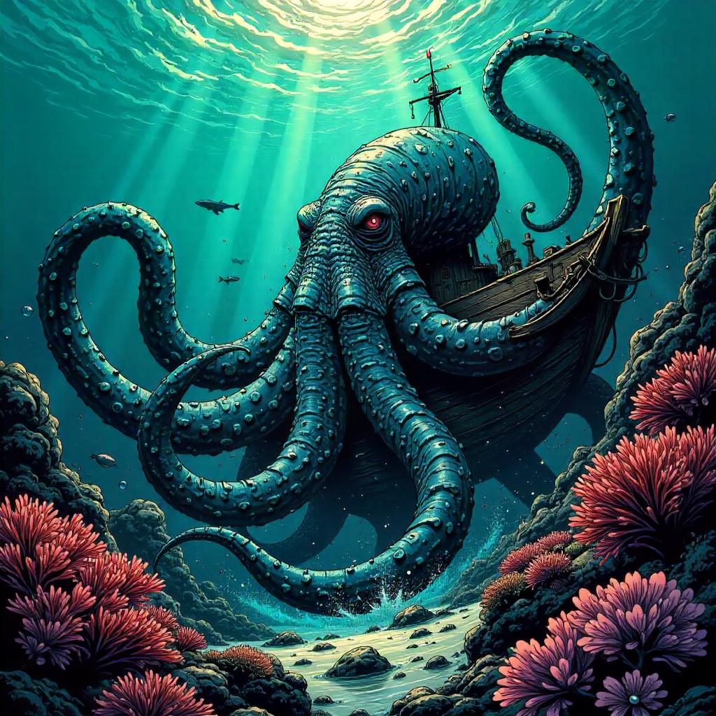 Underwater Kraken: A Comic-Book Showdown
