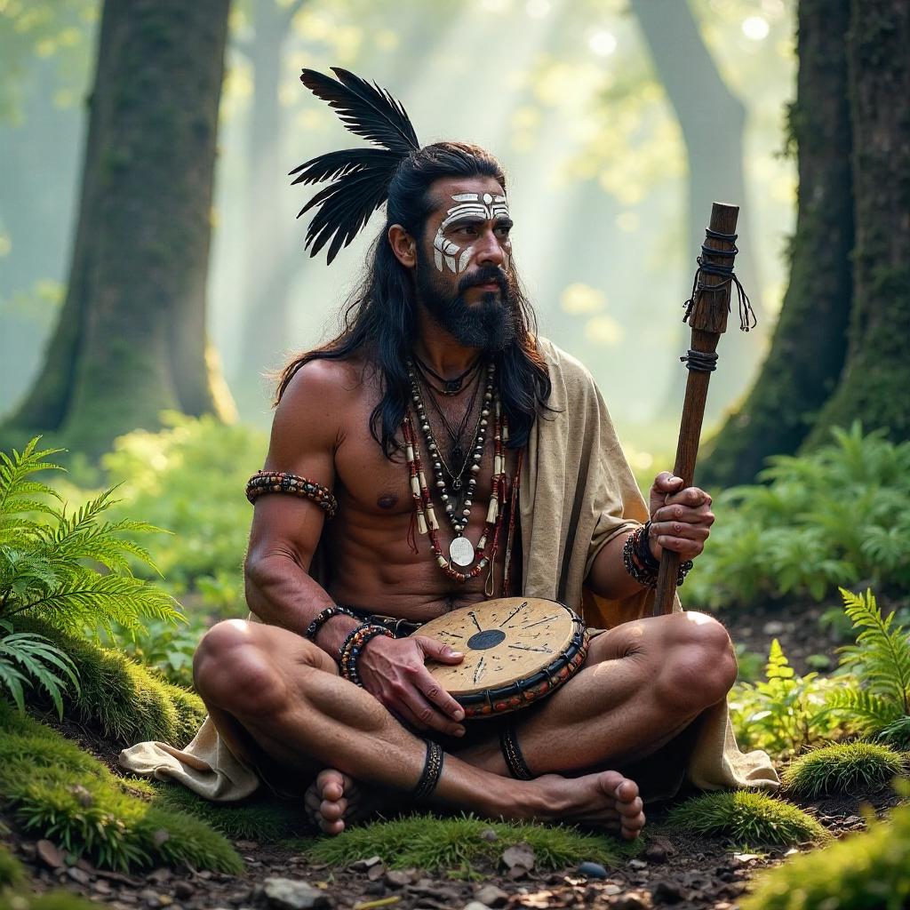 Shaman in Watercolor: A Photographic Dream