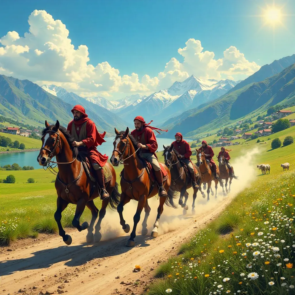 Galloping Through Ulupamir's Vibrant Landscape