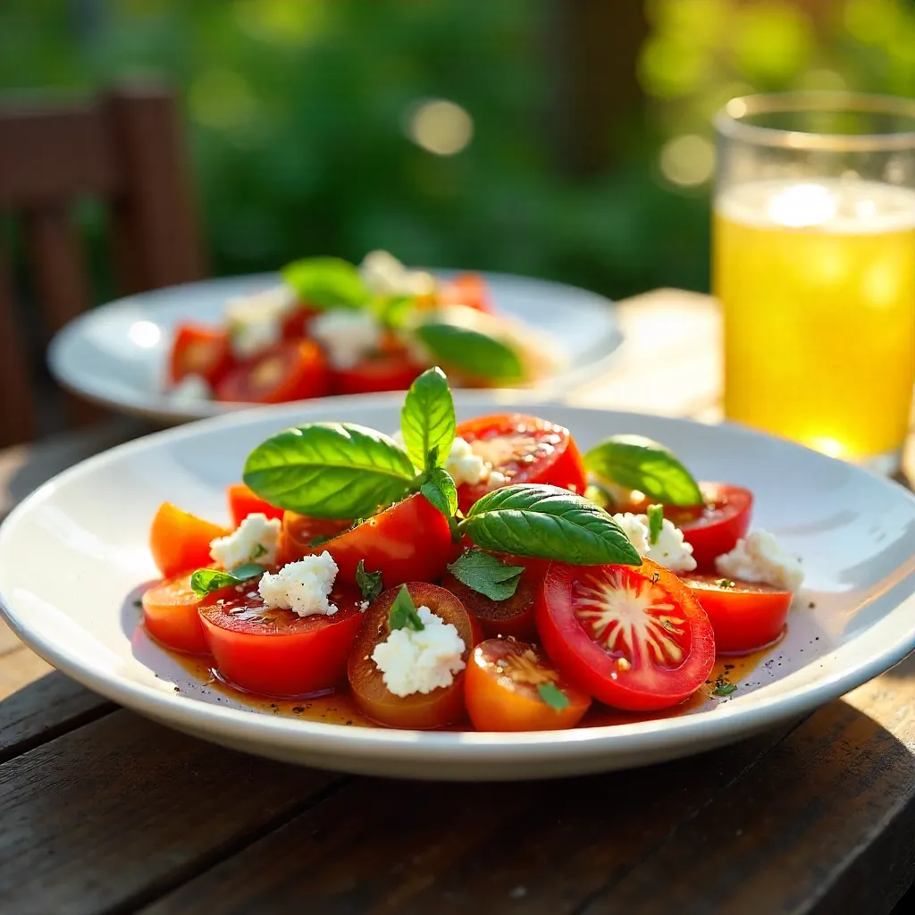 Sunny Tomato Salad with Basil and Feta
