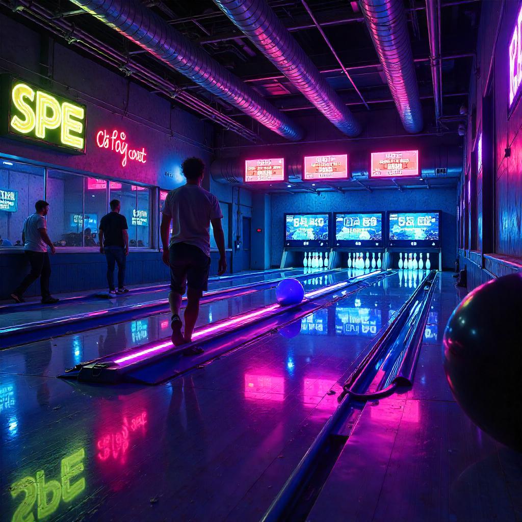 Hurricane Neon in a Cyberpunk Bowling Alley