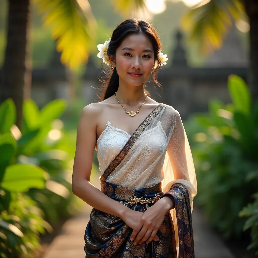 Graceful Kebaya Elegance in Golden Hour