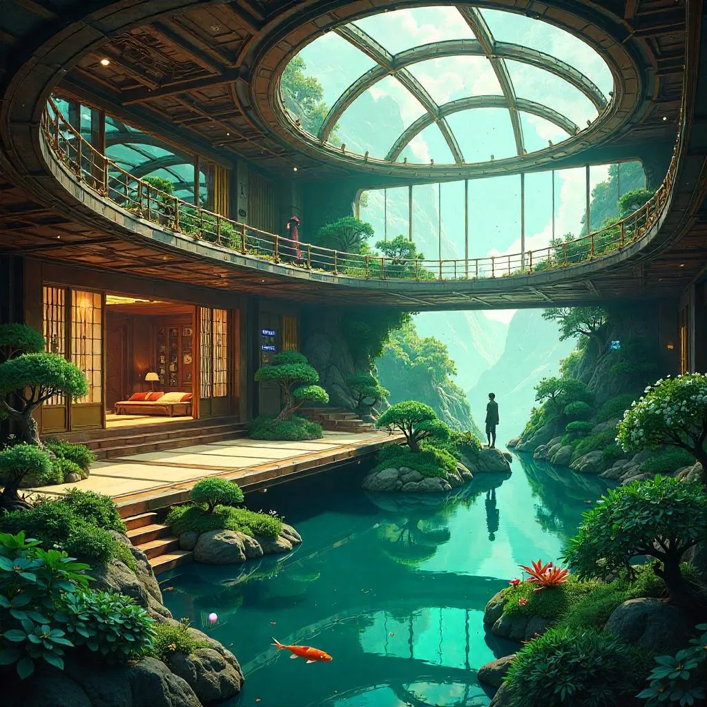 Mansion in a Terraforming Station — Anime Style