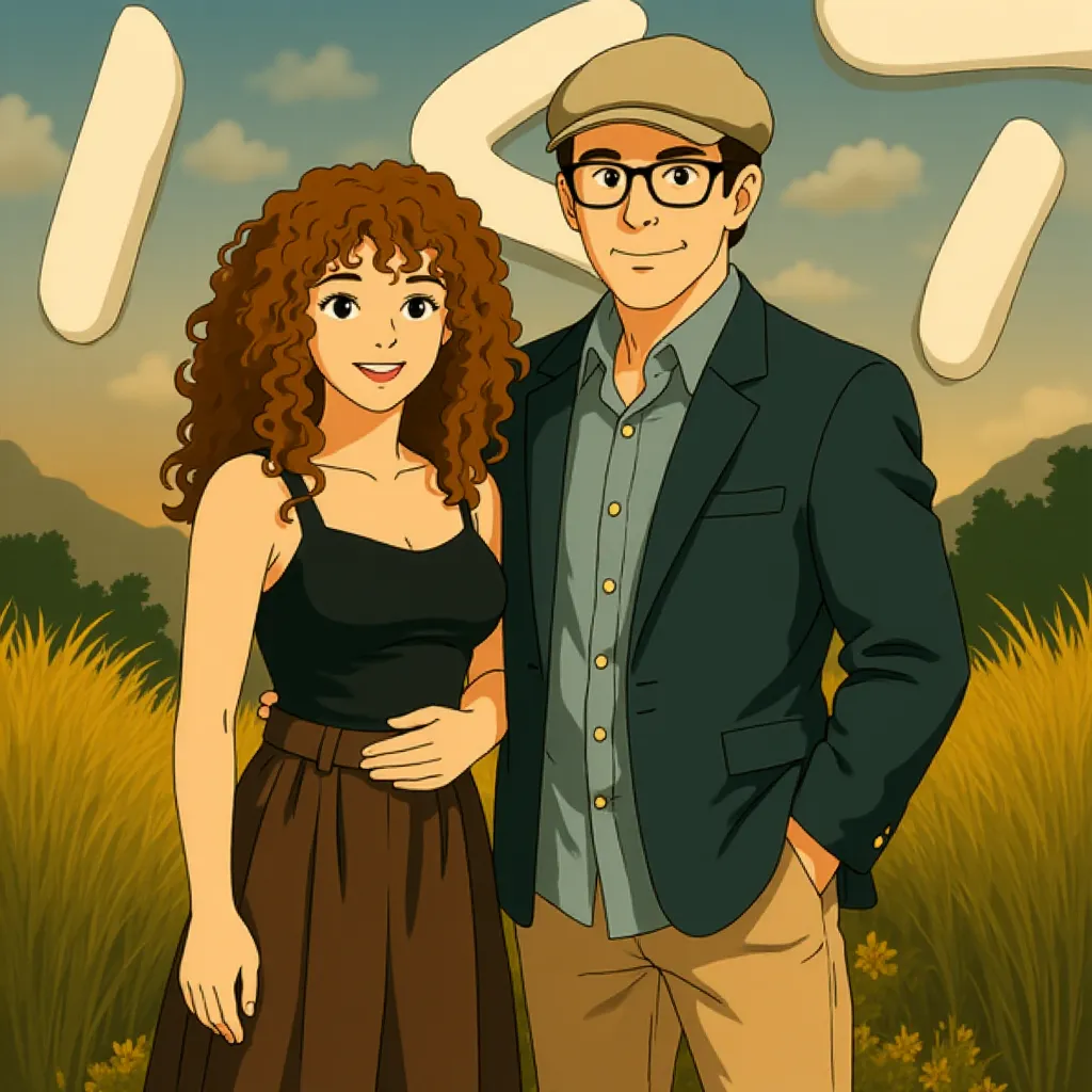 Lily Smith and Mark L. Smith at an event for Twisters (2024) - Ghibli style