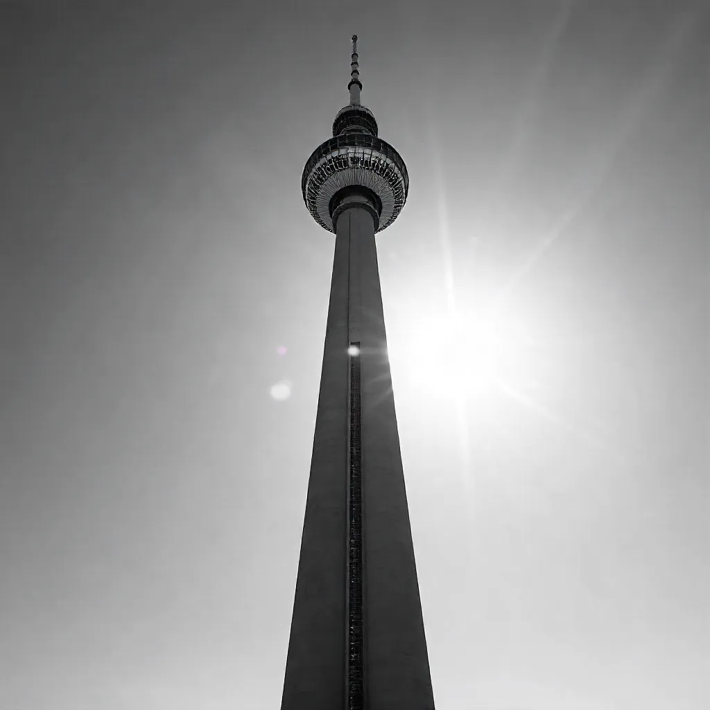 Monochrome Portrait of an Iconic TV Tower