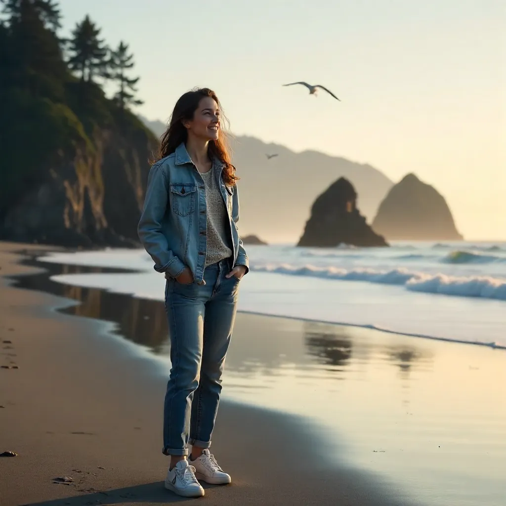 Serene Arch Cape Beach Stroll on Oregon Coast