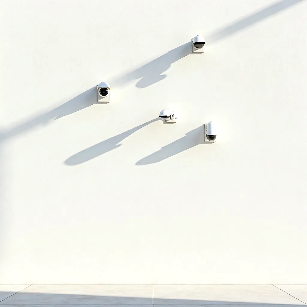 Minimalist Wall with Long Shadows