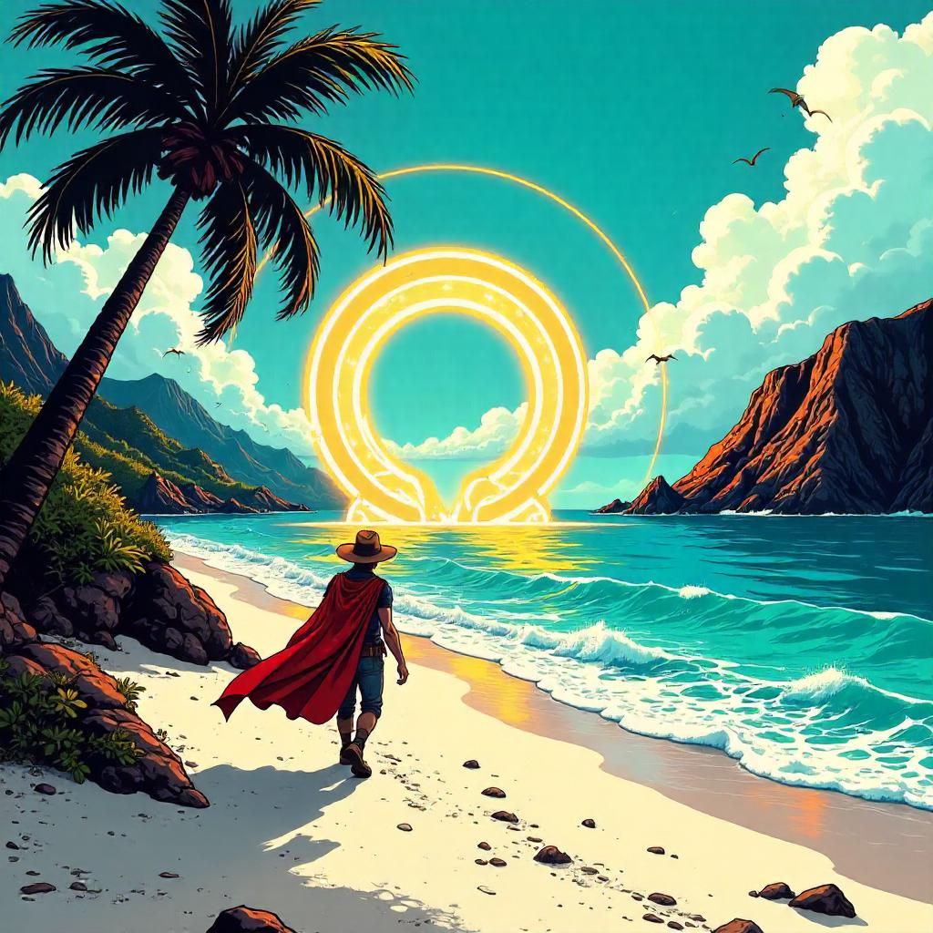 Portal on a Tropical Island – Comic Style