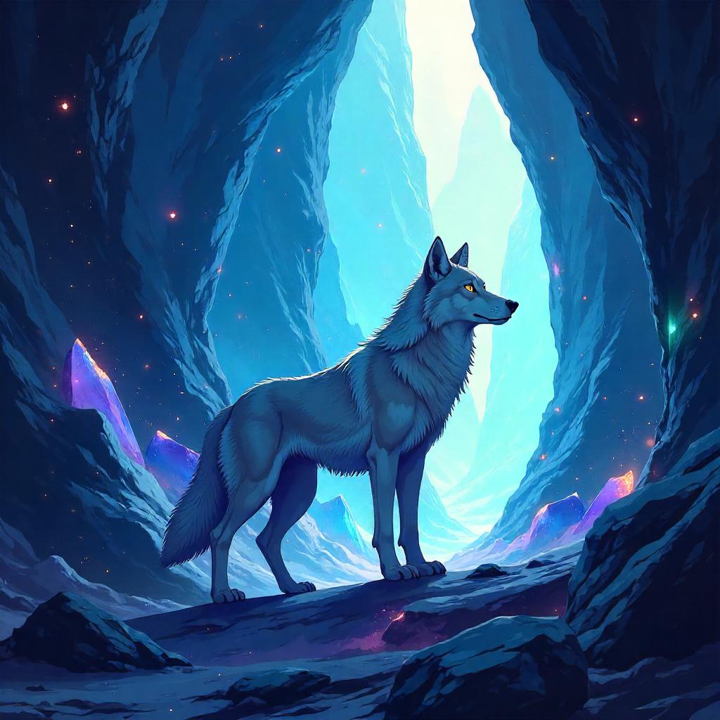 Aurora Wolf in the Crystal Cave (Anime)