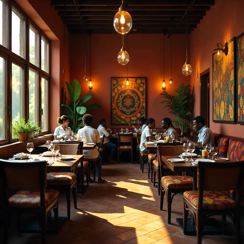 Warm Accra Restaurant Interior for Dining