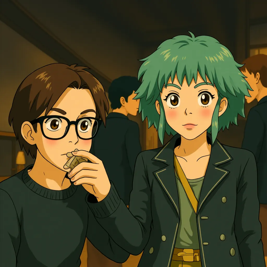 Jason Schwartzman and Mary Elizabeth Winstead in Scott Pilgrim vs. the World (2010) - Anime style