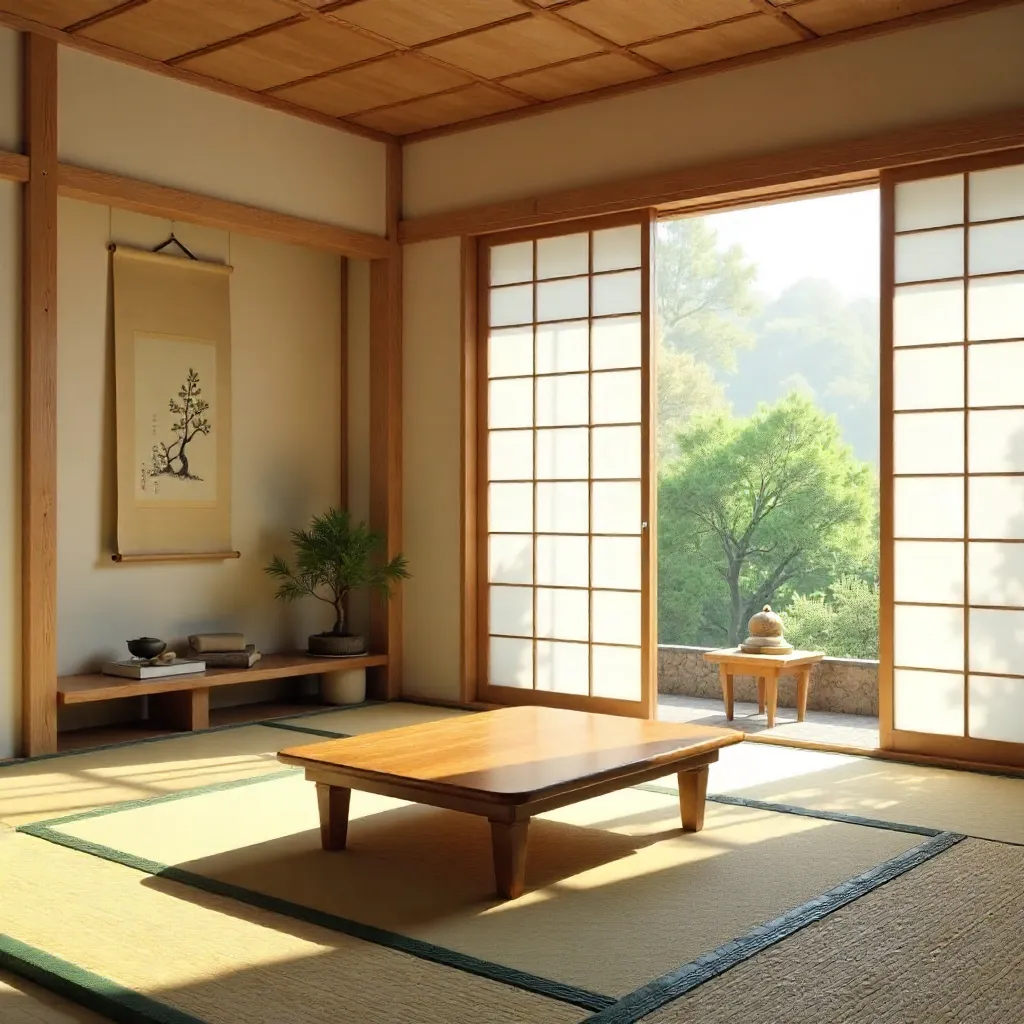Sunlit Serenity in a Shoji Room