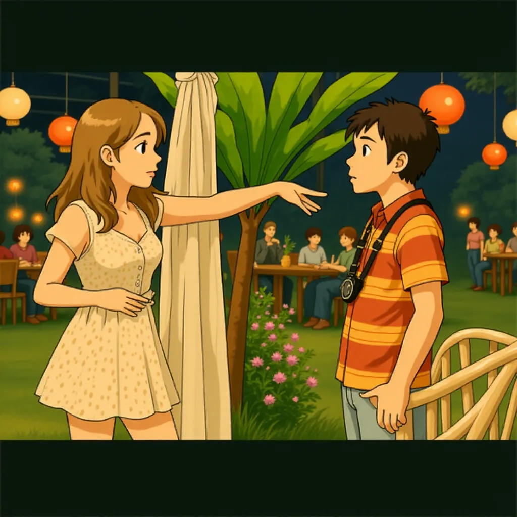 Jennifer Aniston and Adam Sandler in Just Go with It (2011) - Anime style