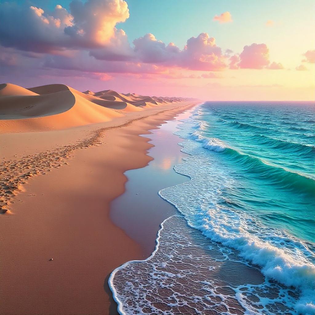 Desert Ocean: A Digital Sandscape of Waves