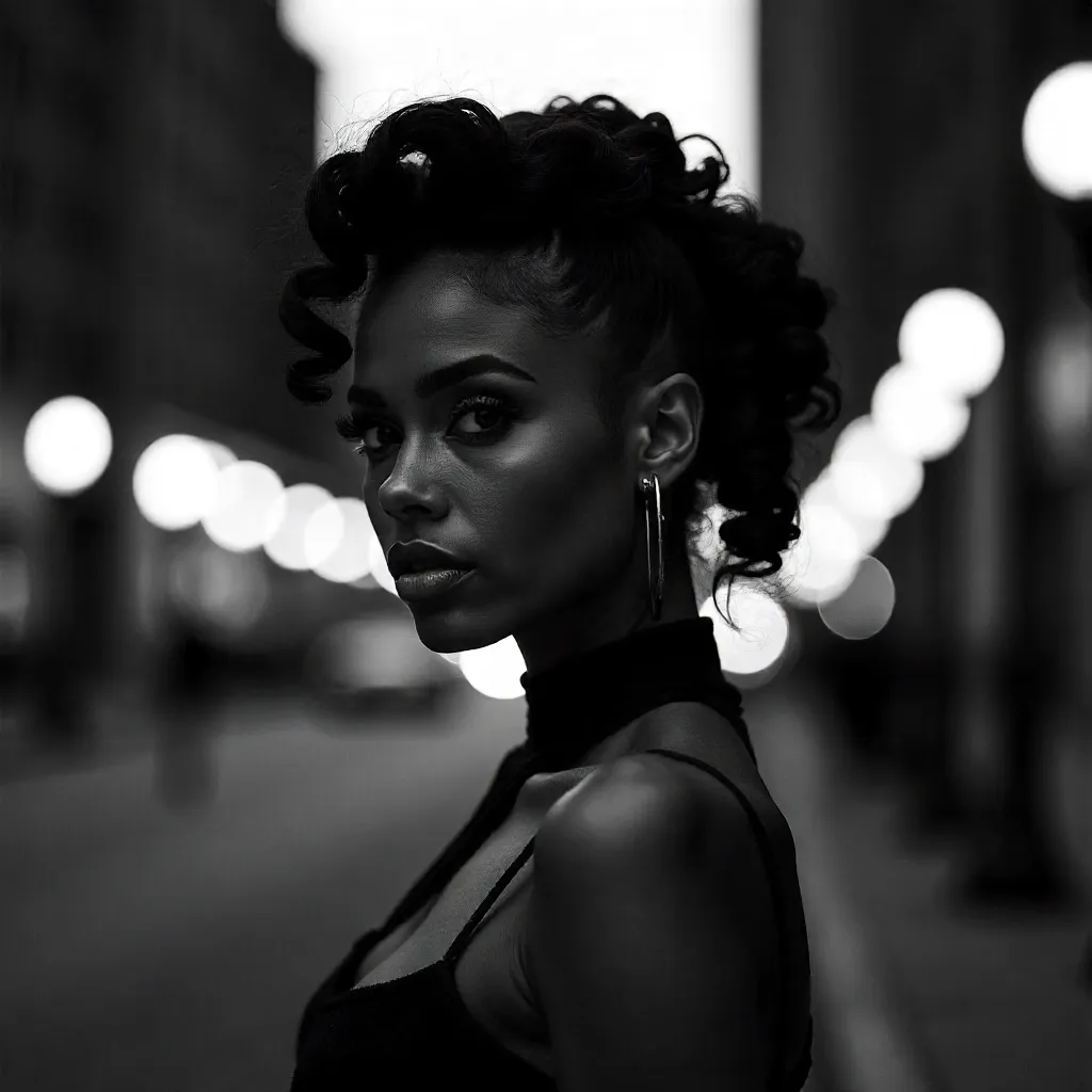 Crowned in Curls: Dramatic Atlanta Portrait