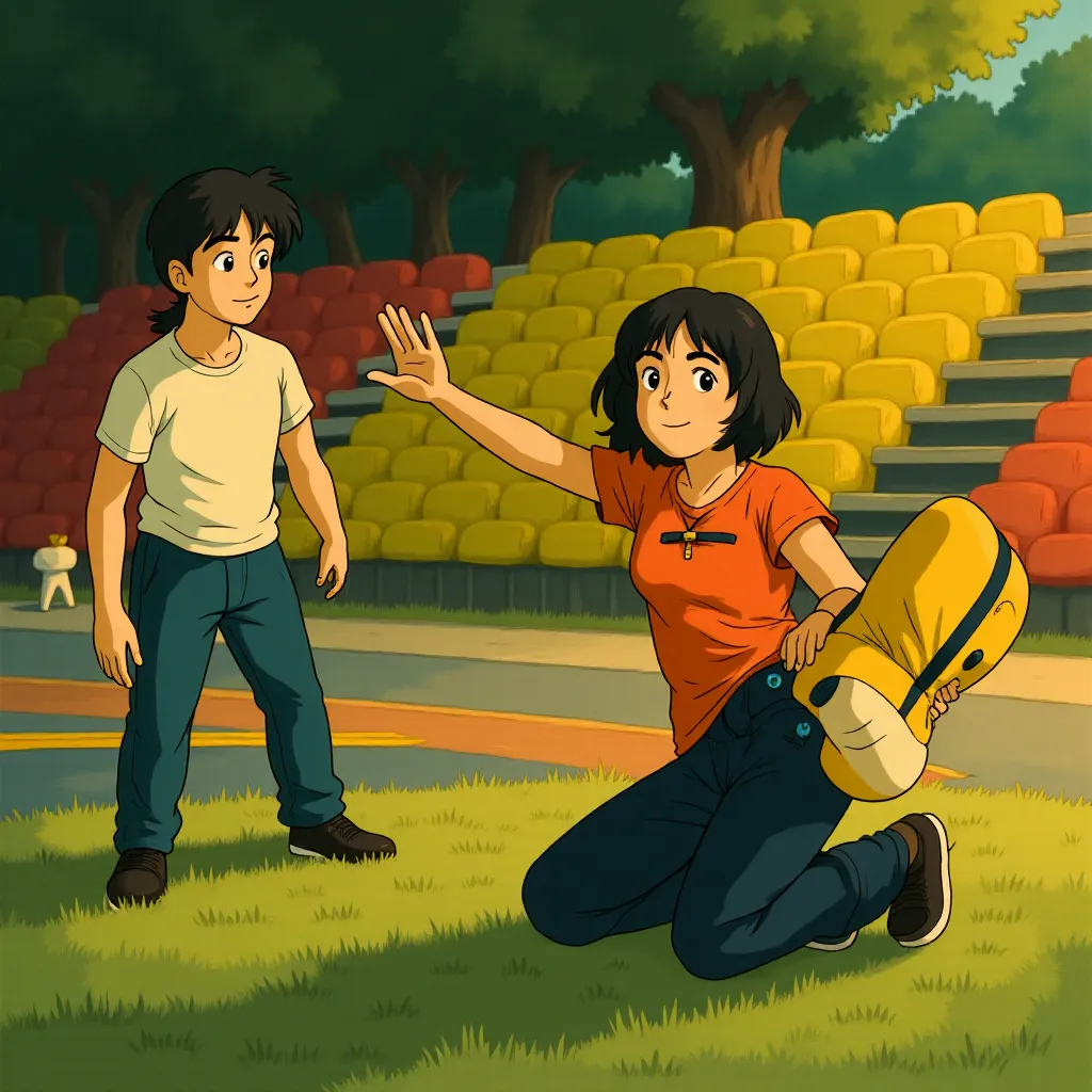 Fatima Sana Shaikh and Meenu Prajapati in Dangal (2016) - Anime style
